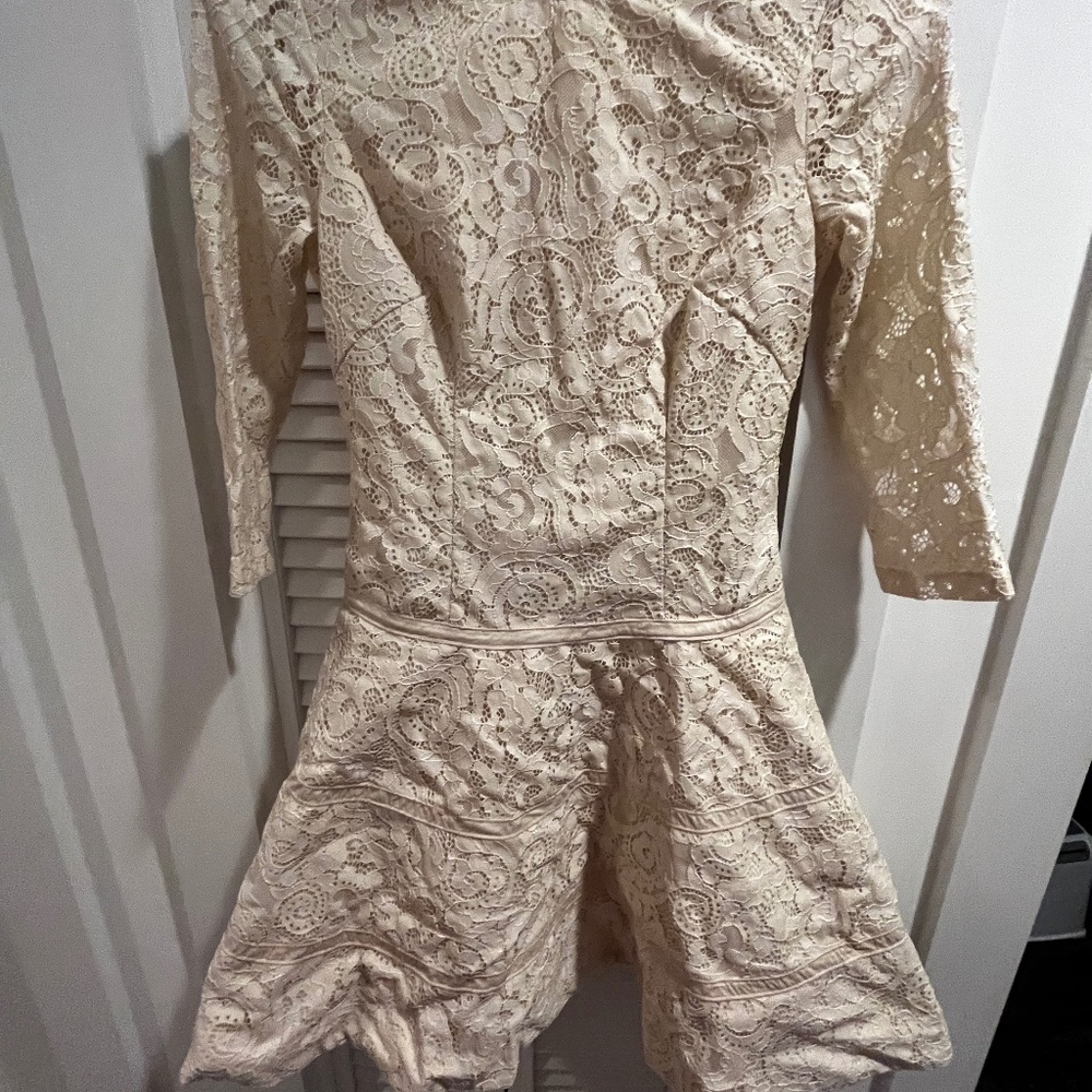 WORN ONCE, LIKE NEW Eyelet Dropped Waist 3/4 Sleeve Midi Dress